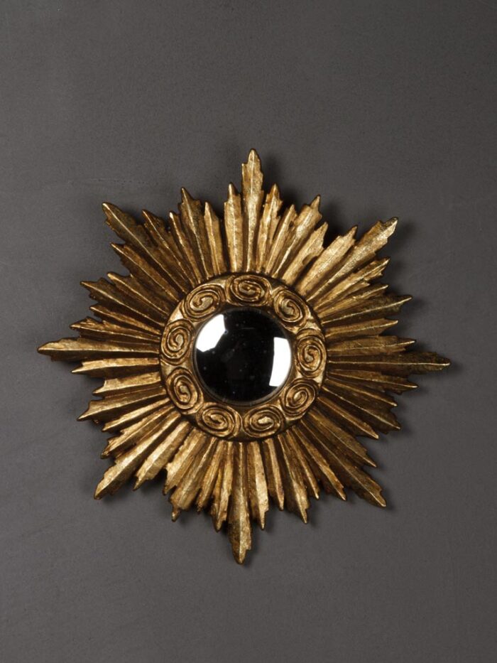Miroir convexe soleil doré Chehoma