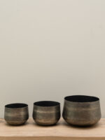 Set de 3 pots Serpentes métal argenté – Image 2