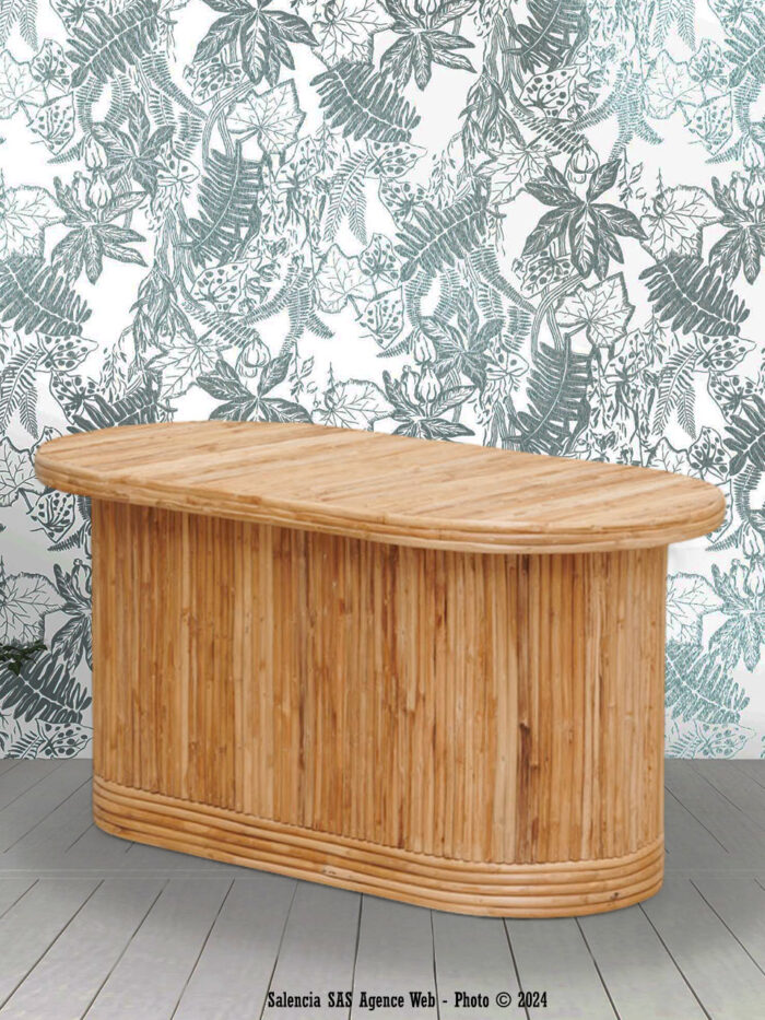 Table basse ovale rotin Barbade Chehoma