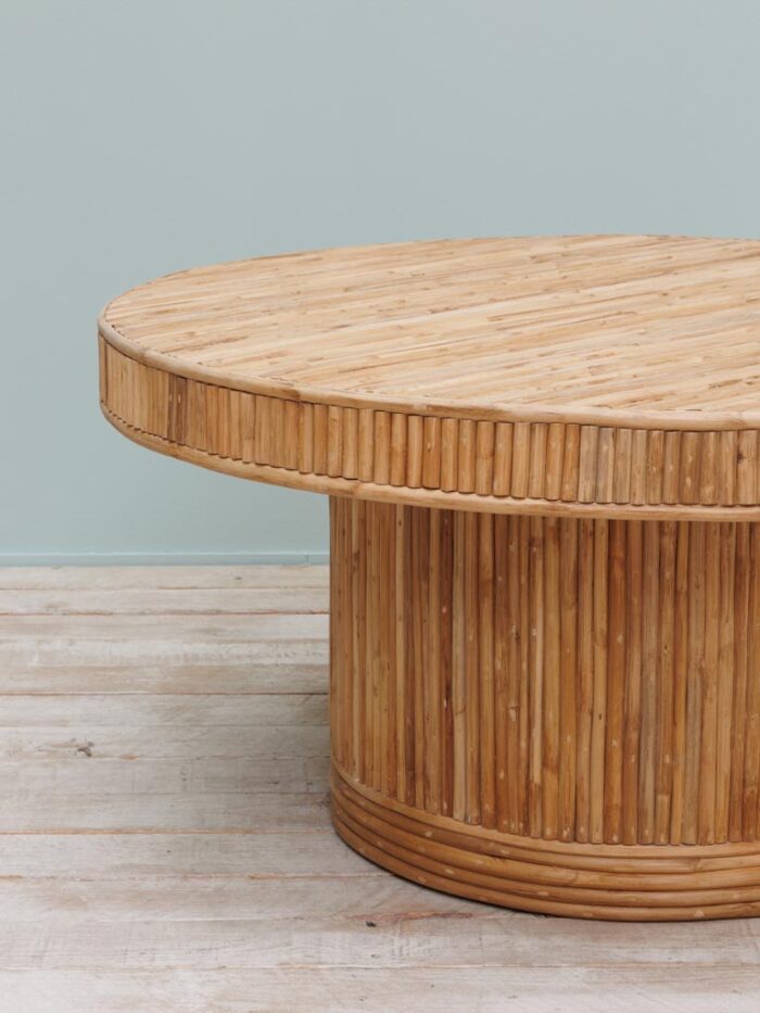Table basse ronde rotin Barbade – Image 2