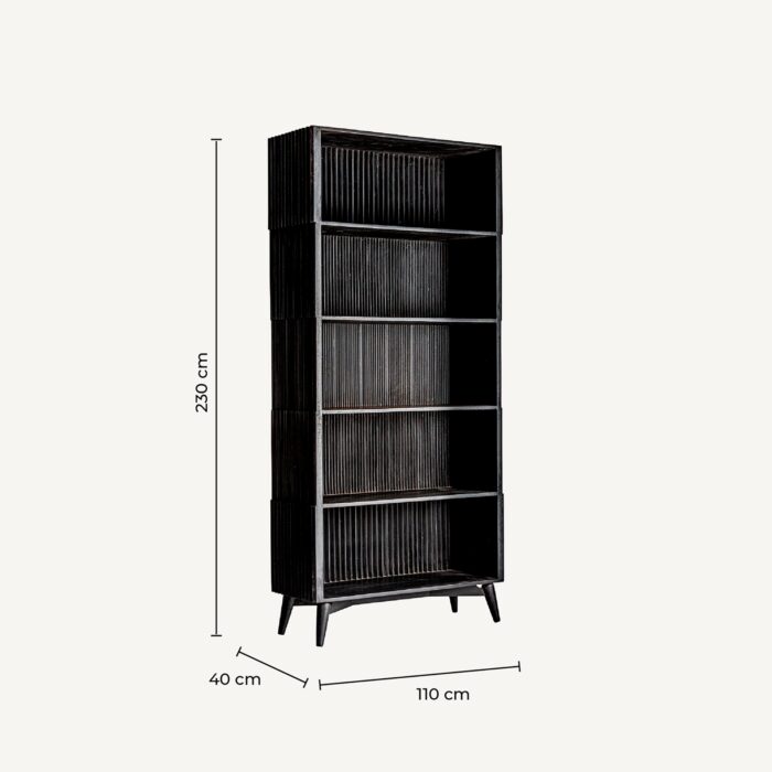 Bibliothèque Plissé Wood Black – Image 6