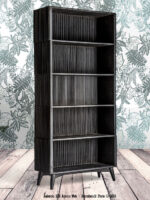 Bibliothèque Plissé Wood Black Vical
