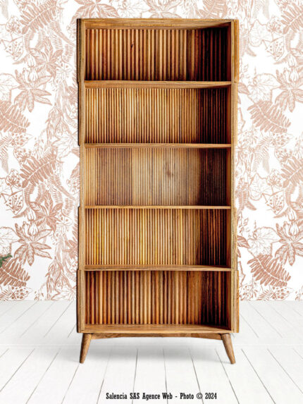 Bibliothèque Plissé Wood Vical