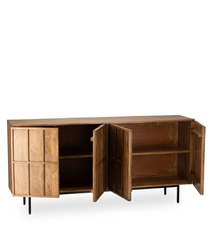 Buffet Ventura Bois Naturel 4 Portes – Image 3