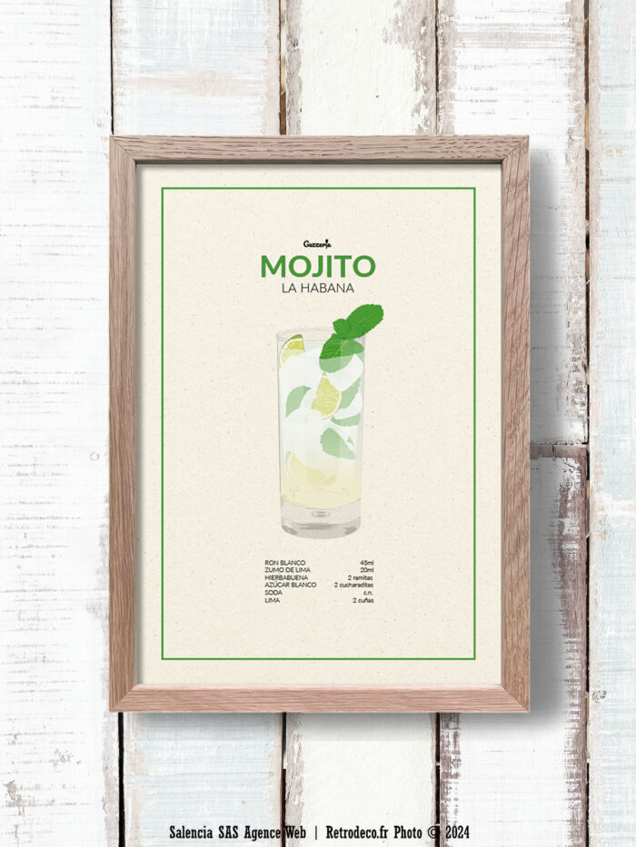 Cadre Cocktail Mojito Guzzerie
