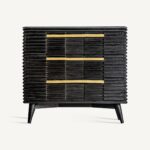 Commode Plissé Wood Black – Image 4