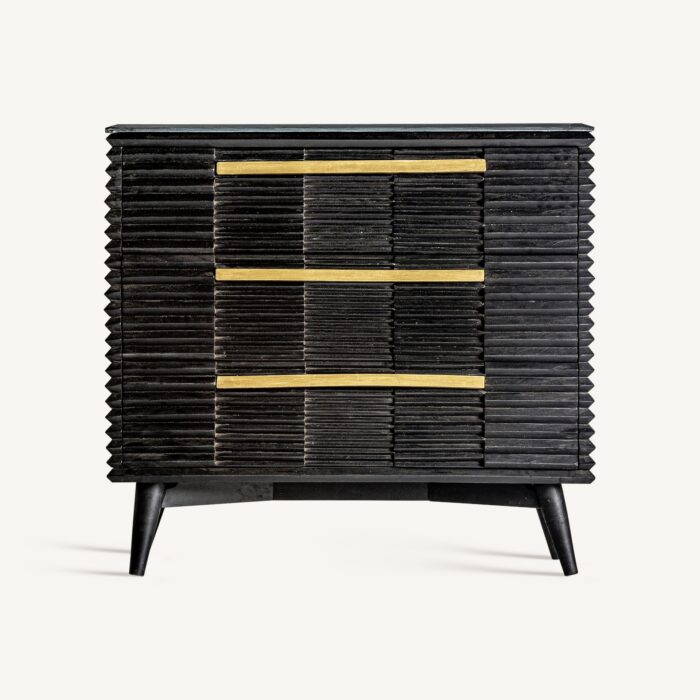 Commode Plissé Wood Black – Image 4