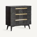 Commode Plissé Wood Black – Image 2