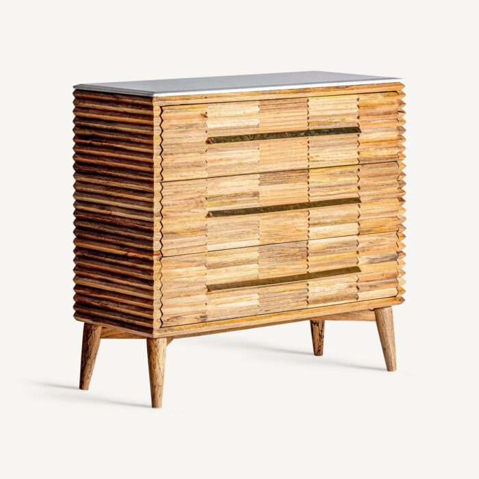 Commode Plissé Wood Brown – Image 2