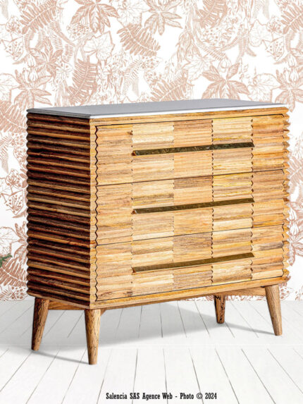 Commode Plissé Wood Brown Vical