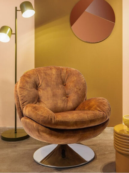 Fauteuil Memento pied métal Gold Athezza