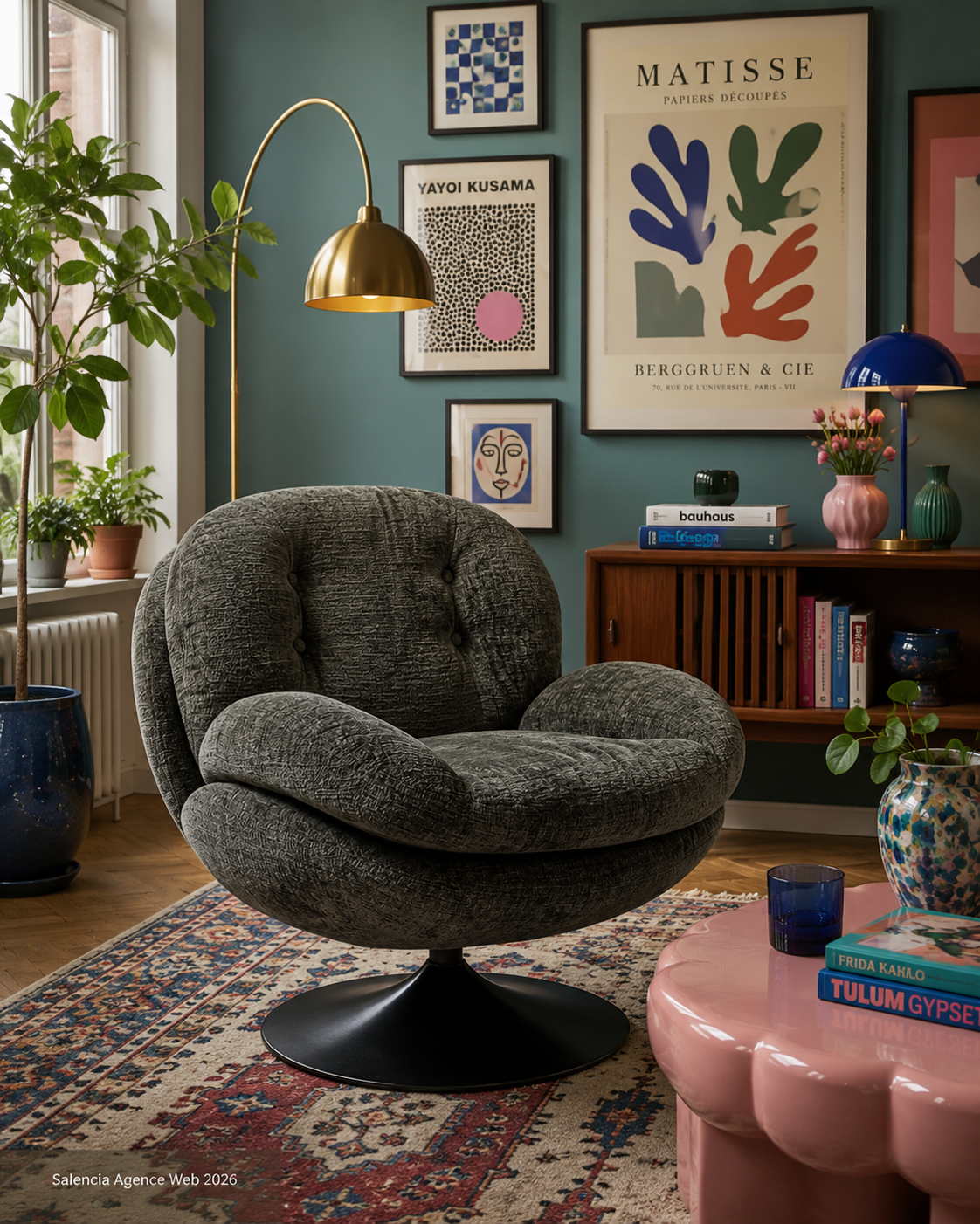 fauteuil-memento-kaki-pied-noir-athezza-1008131 Fauteuil Memento Kaki pied noir – Image 1