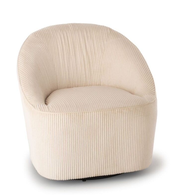Fauteuil Pivotant Viby Beige – Image 2