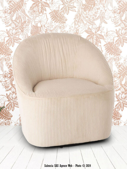 Fauteuil Pivotant Viby Beige Athezza