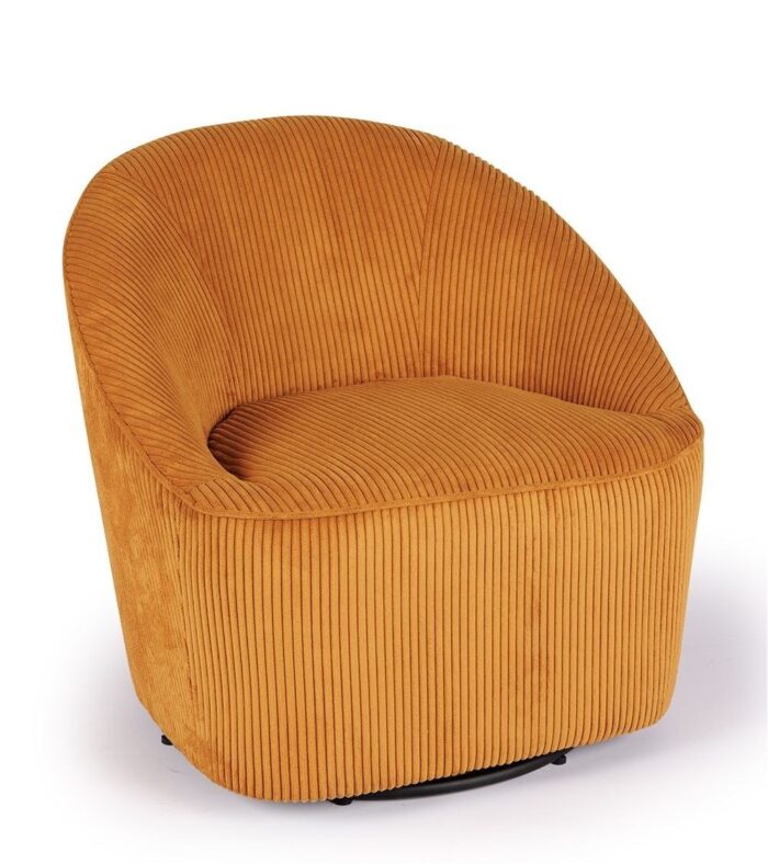 Fauteuil Pivotant Viby Ocre – Image 2