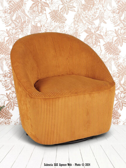 Fauteuil Pivotant Viby Ocre Athezza