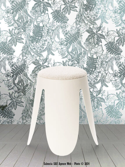 Pouf Gardenia Blanc Athezza