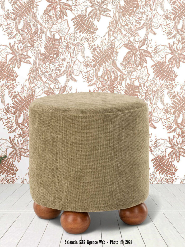 Tabouret Dakota Kaki Athezza
