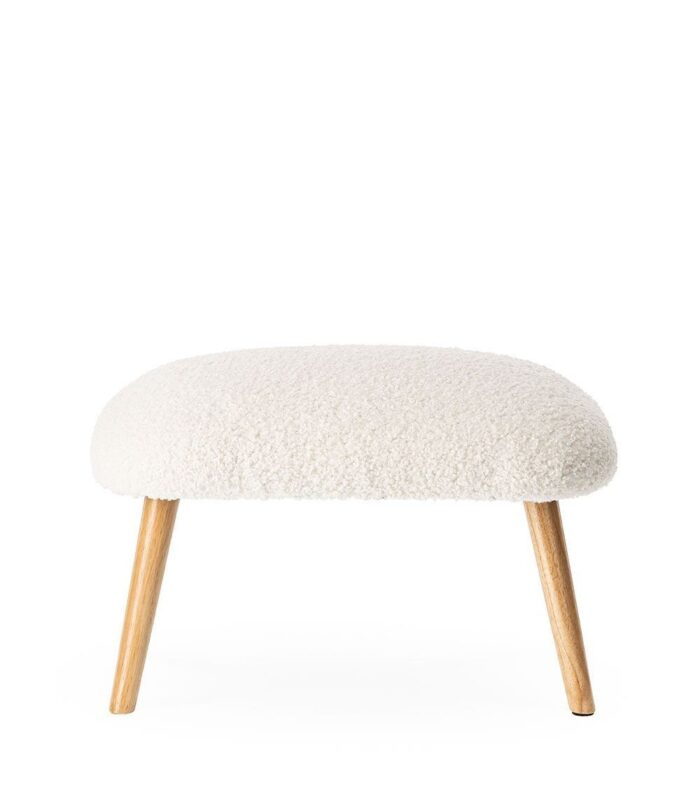 Tabouret Névez blanc bouclette – Image 3