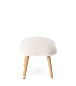 Tabouret Névez blanc bouclette – Image 5