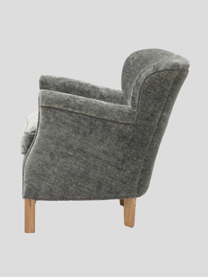 Fauteuil Turner velours émeraude – Image 4