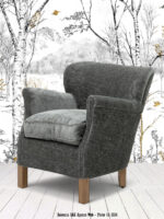 Fauteuil Turner velours émeraude Chehoma