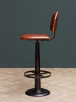 Chaise de bar cuir et métal Cleveland – Image 3