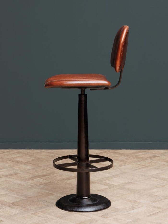 Chaise de bar cuir et métal Cleveland – Image 3