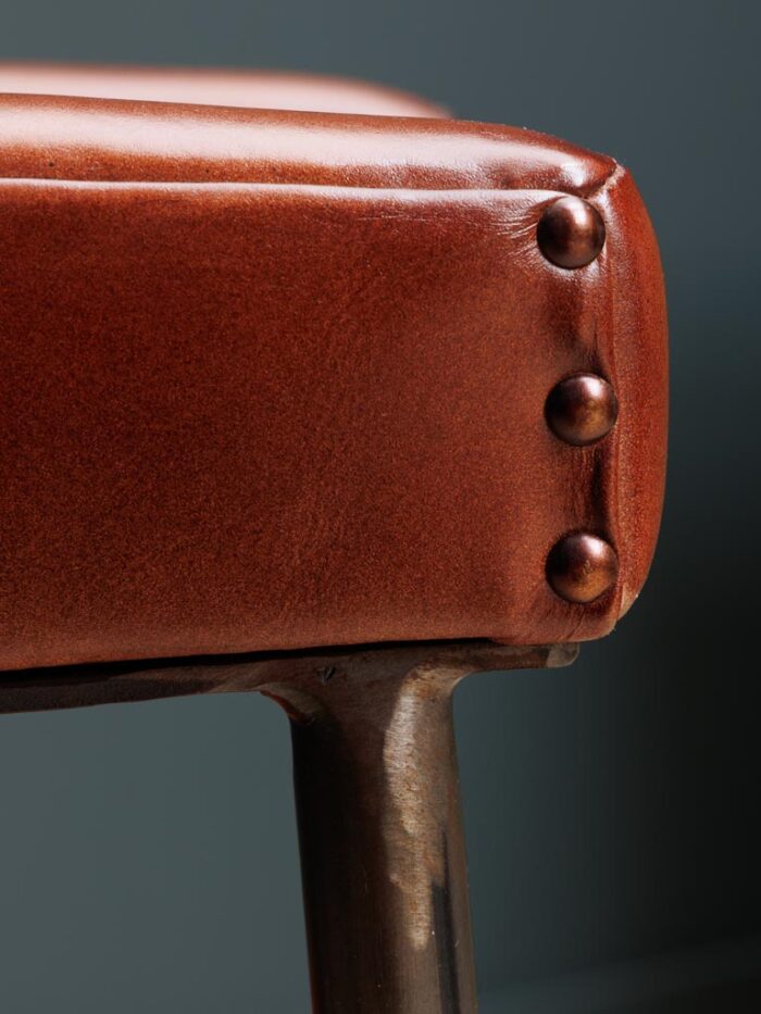 Chaise de bar cuir et métal Cleveland – Image 6