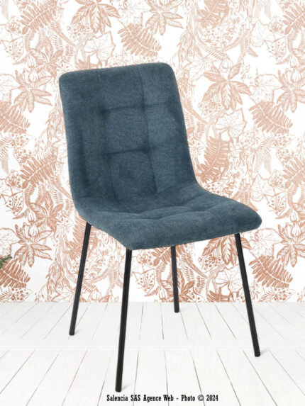 Chaise Liona Bleu Canard Athezza