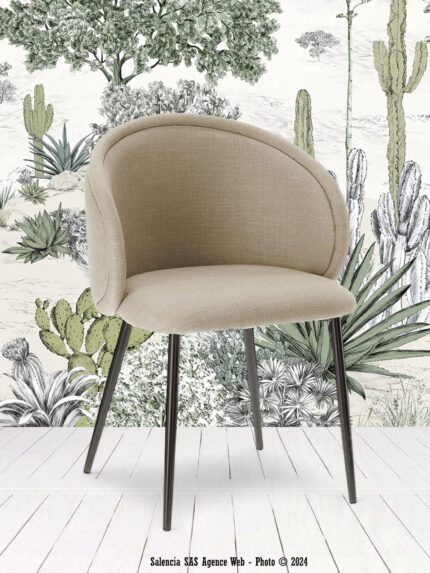 Fauteuil de Table Bari Beige Athezza