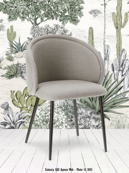Fauteuil de Table Bari Gris Athezza