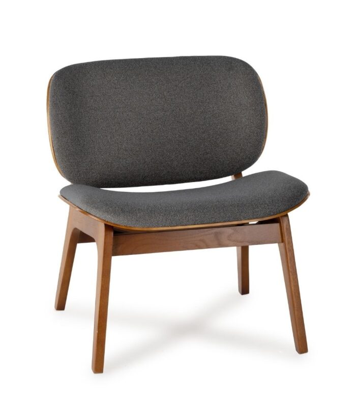 Fauteuil Kuji Anthracite Structure Bois – Image 2