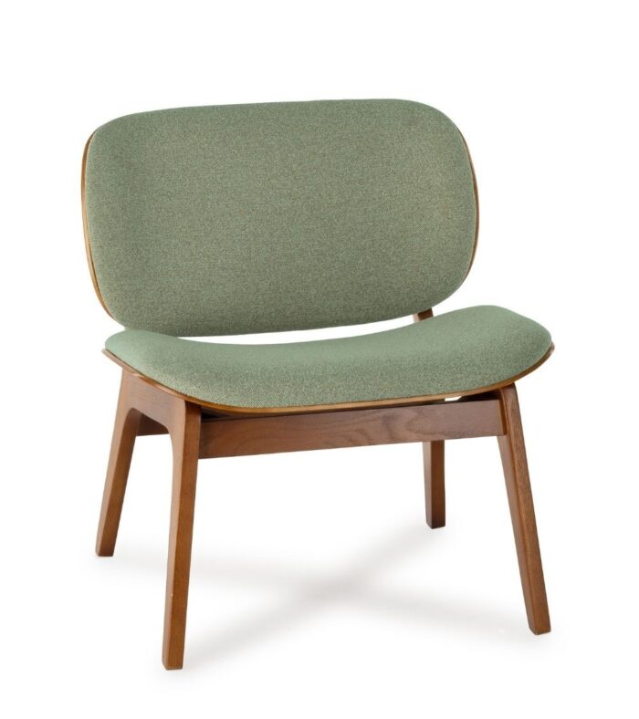 Fauteuil Kuji Vert Structure Bois – Image 2