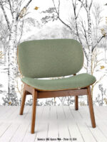 Fauteuil Kuji Vert Structure Bois Athezza