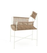 Fauteuil Moda Beige Blanc – Image 3