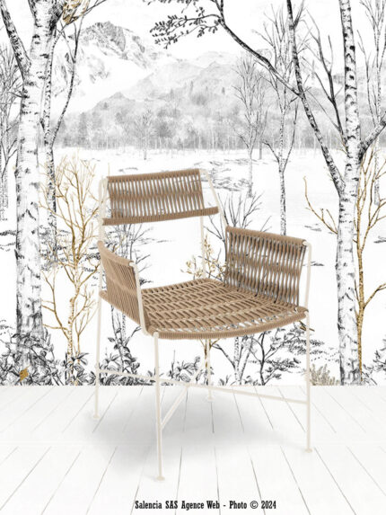Fauteuil Moda Beige Blanc Athezza