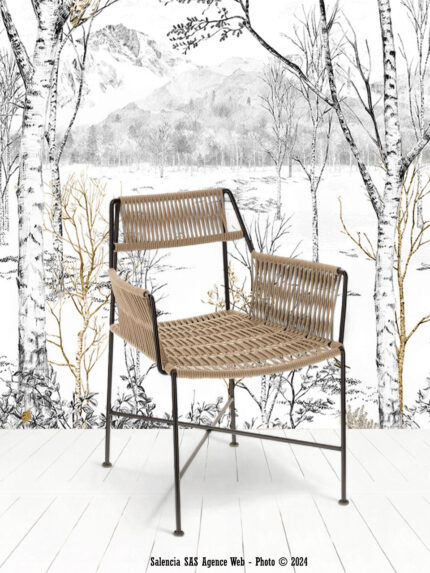 Fauteuil Moda Beige Noir Athezza