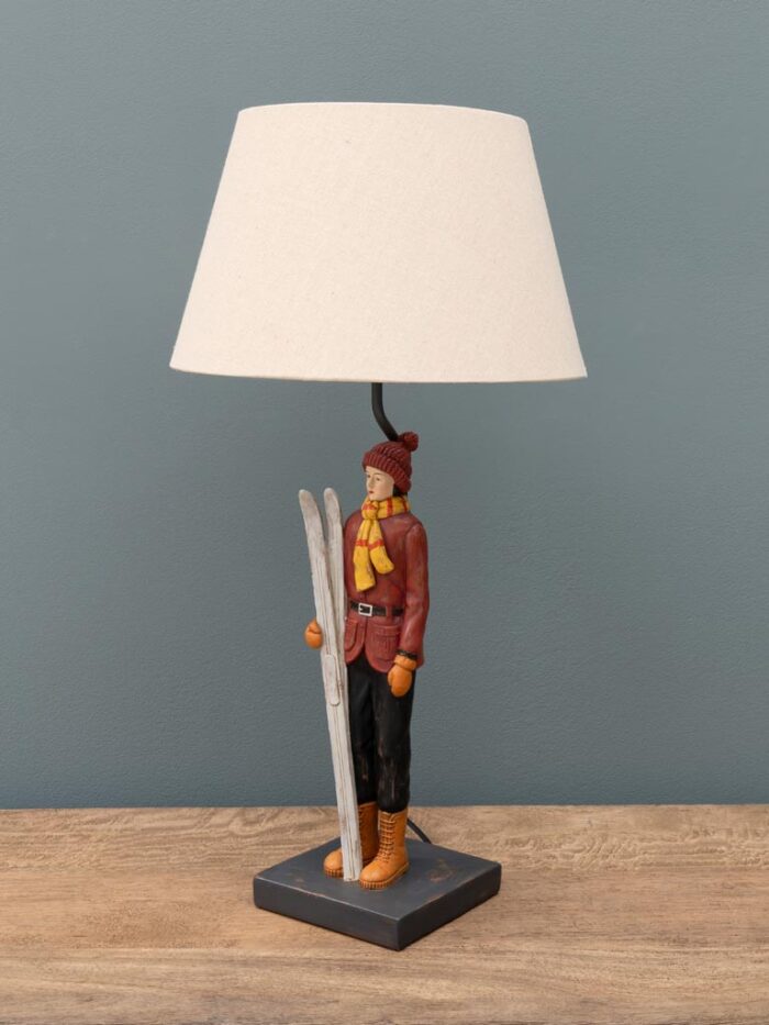 Lampe à poser vintage skieur – Image 3