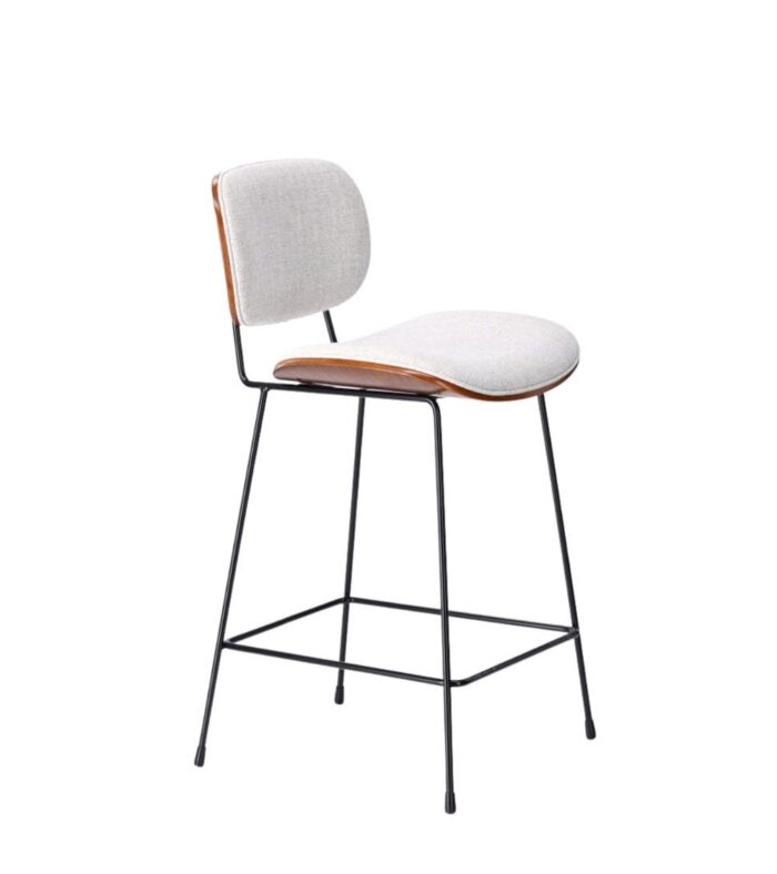 Tabouret de Bar Erbrée Gris Chiné – Image 2