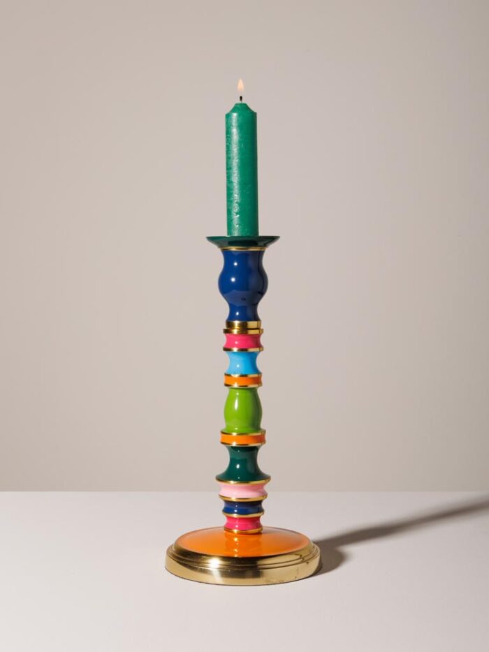 Bougeoir anneaux multicolores Funkie Chehoma