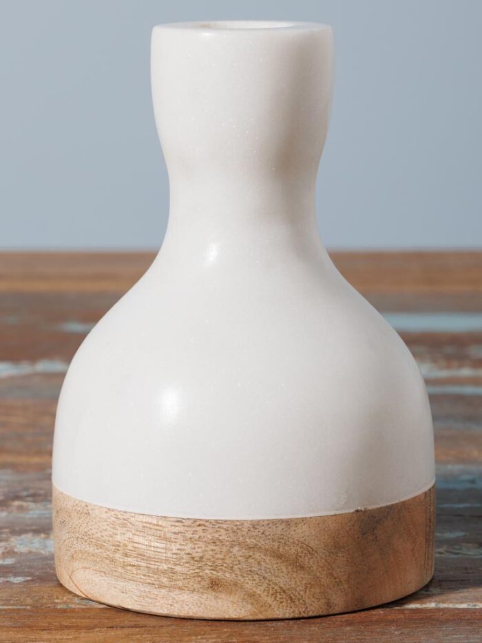 Bougeoir en marbre blanc – Image 3