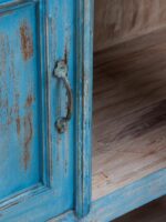 Buffet 4 portes patine bleue Rivedoux – Image 4