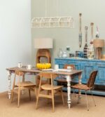 Buffet 4 portes patine bleue Rivedoux – Image 6