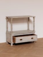 Console patine grise 1 tiroir Carthage – Image 3