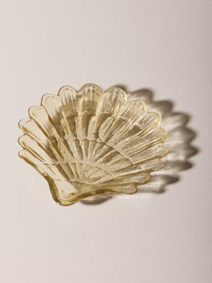 Coupelle coquillage jaune pâle Chehoma