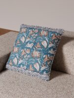 Coussin blockprint fleuri pavot – Image 2