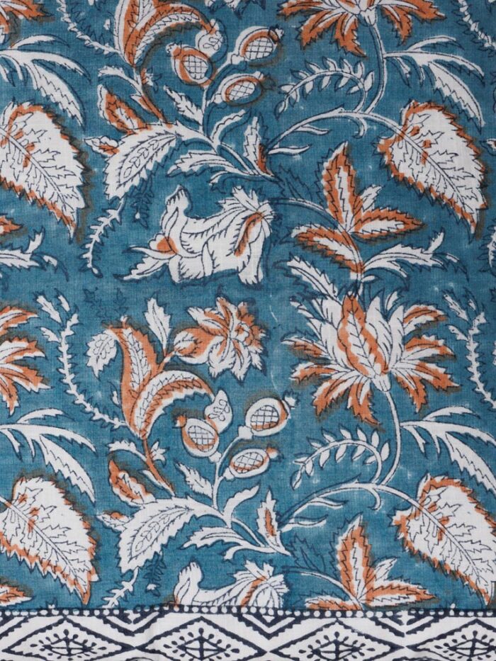 Coussin blockprint fleuri pavot – Image 3
