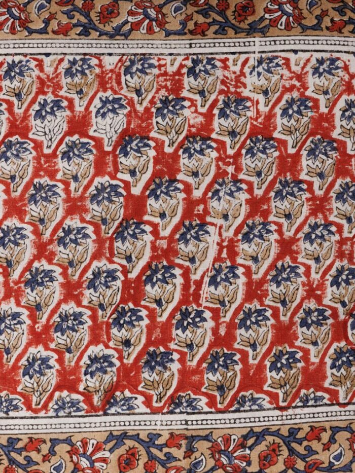 Coussin blockprint fleuri sumak – Image 3