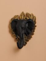 Crochet éléphant noir et or – Image 3